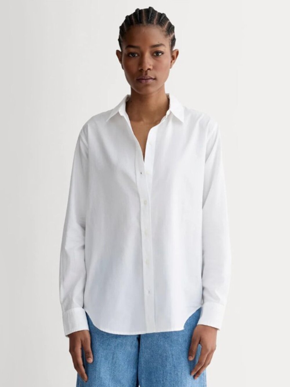 Everlane NWT The Silky Cotton Relaxed Shirt White Size 00